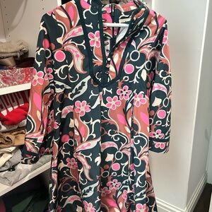 Tuckernuck Pink and Blue Bishop Sleeve Dress